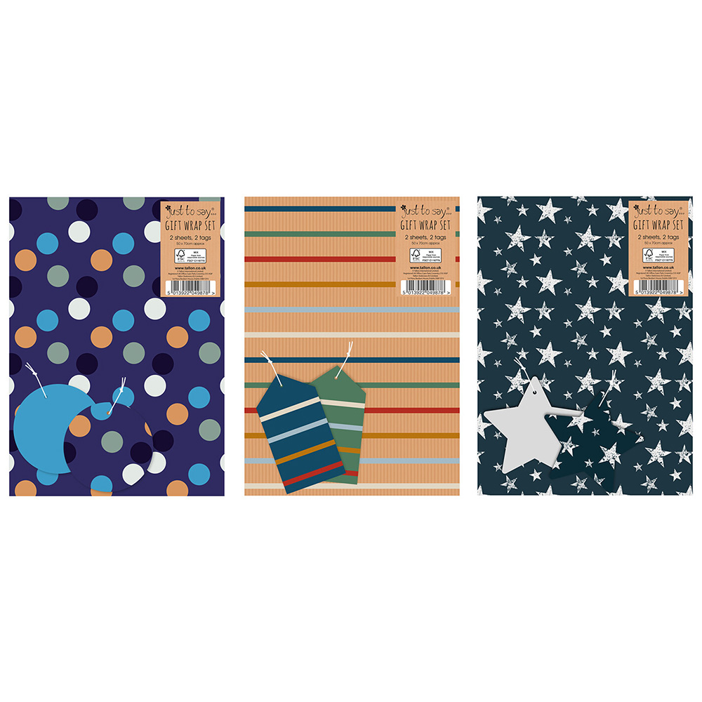 Single Just To Say Men's Gift Wrap Set in Assorted styles Image