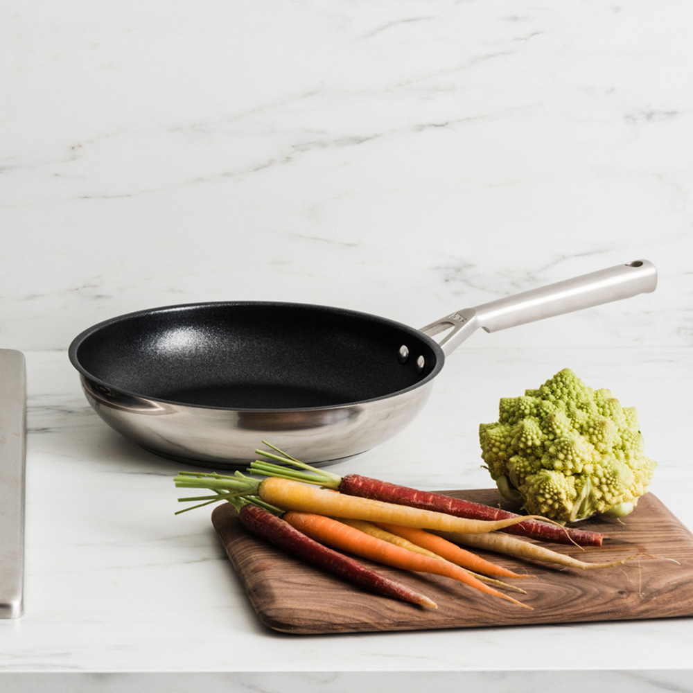 Ninja Foodi Zerostick 2 Piece Stainless Steel Frying Pan Set Image 2