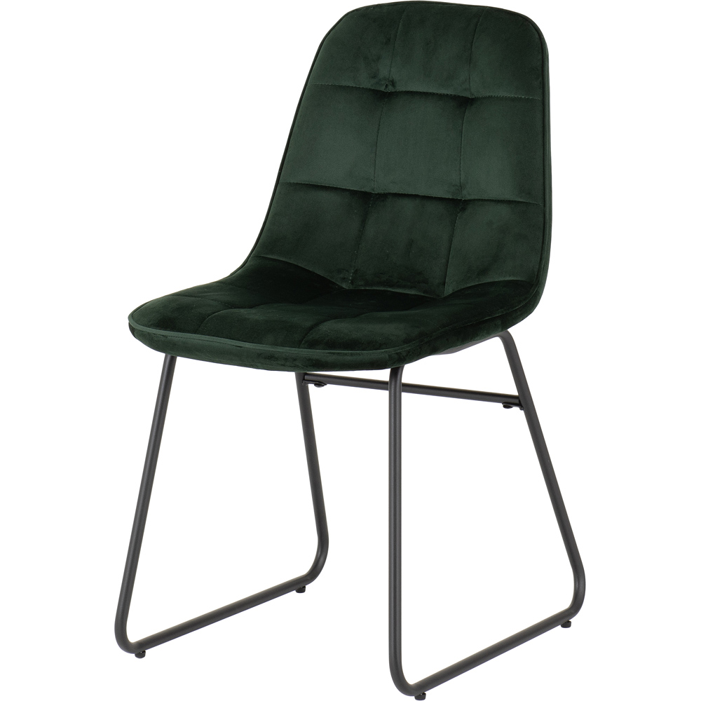 Seconique Avery Lukas 4 Seater Extending Dining Set Concrete and Emerald Green Image 4