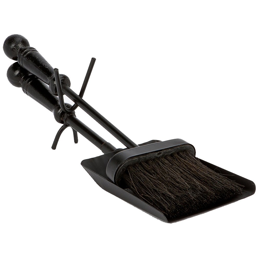Inglenook Fireside 2 Piece Black Fireplace Companion Set Image 1