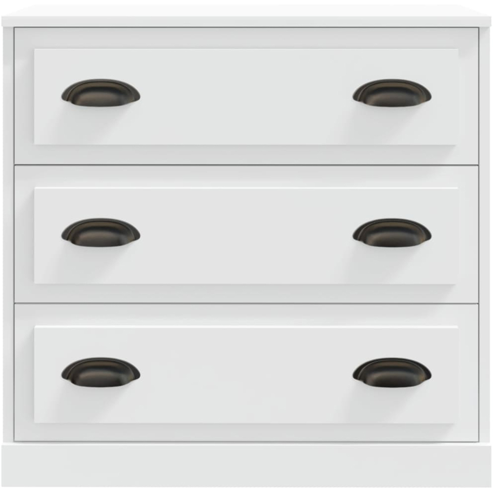 vidaXL 3 Drawer White Sideboard Image 4