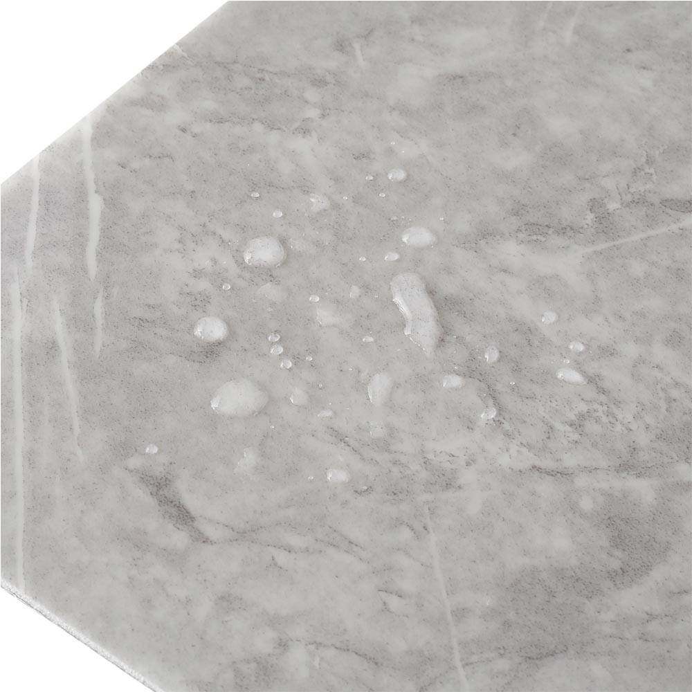 Living and Home Marble Patterned Light Grey Self Adhesive PVC Wall Sticker 10 Pack Image 6