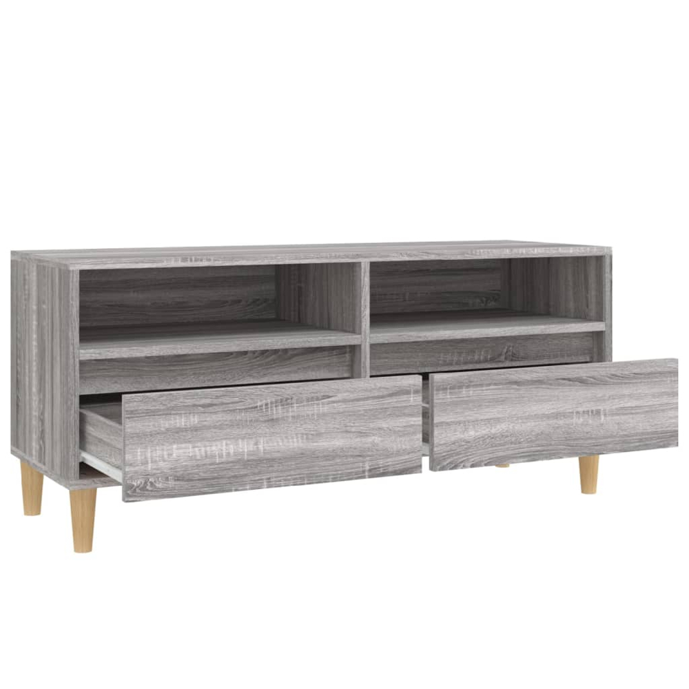 vidaXL 2 Drawer 2 Shelf Grey Sonoma TV Cabinet Image 8