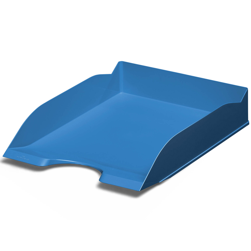 Durable Eco Blue Recycled Plastic Stackable Letter Tray Document File A4+ Image 3