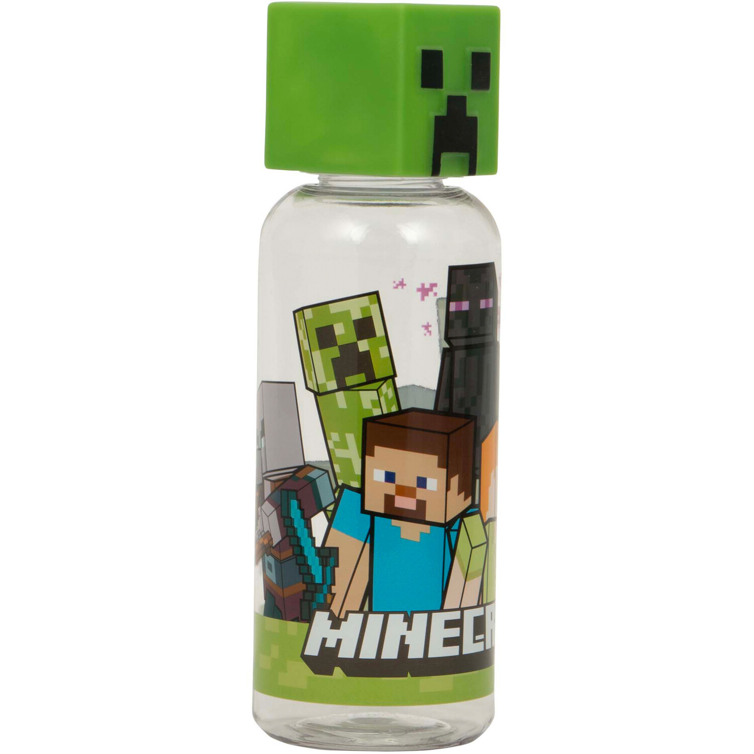 3D Minecraft Licensed Water Bottle - Green Image 1