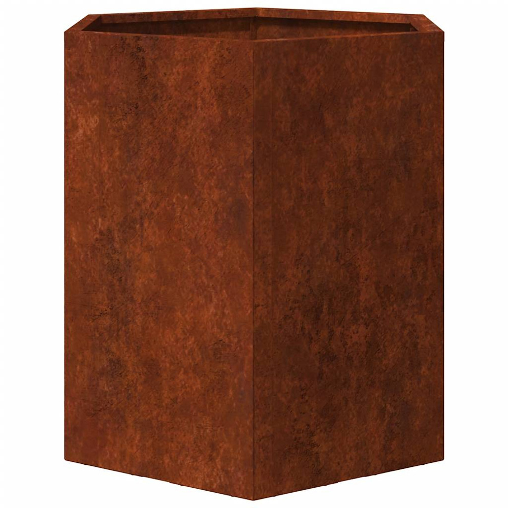 vidaXL Rusty Corten Steel Garden Planter 45 x 40 x 40cm Image 3
