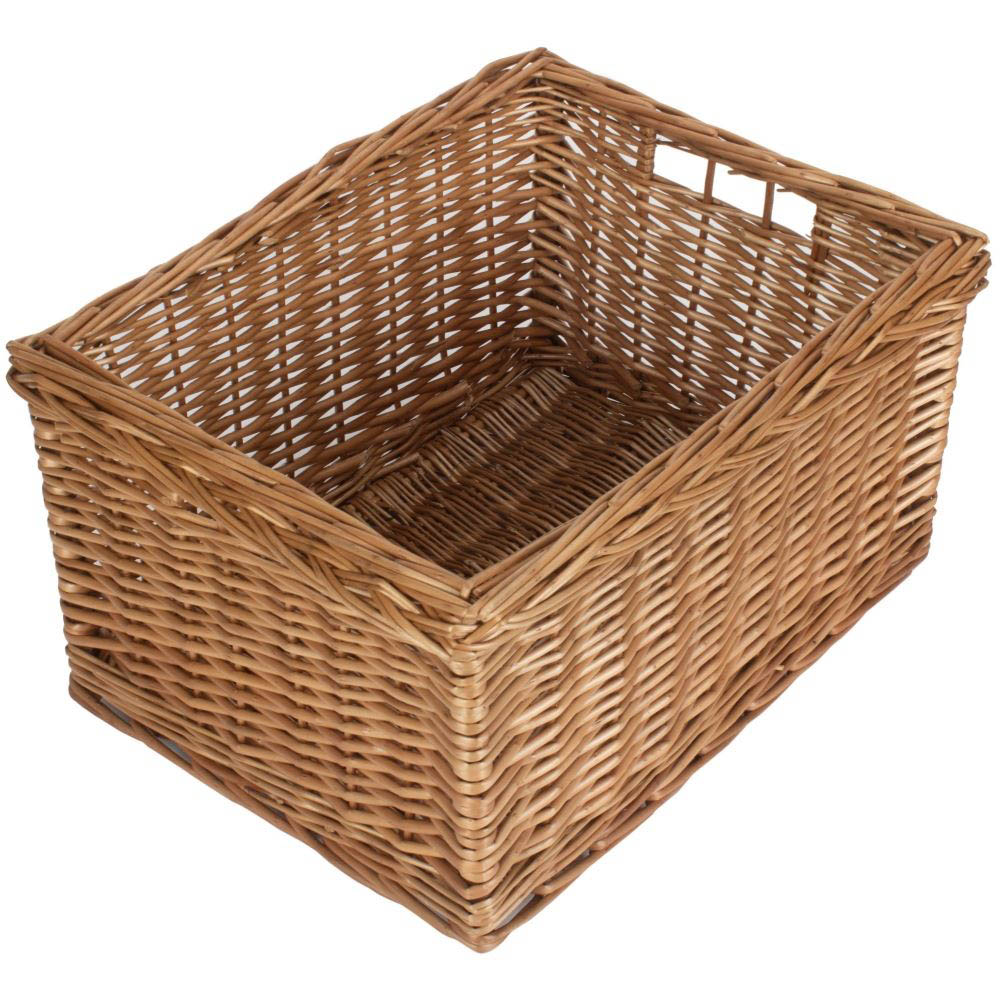 Red Hamper Kitchen Vegetable Wicker Basket Image 1