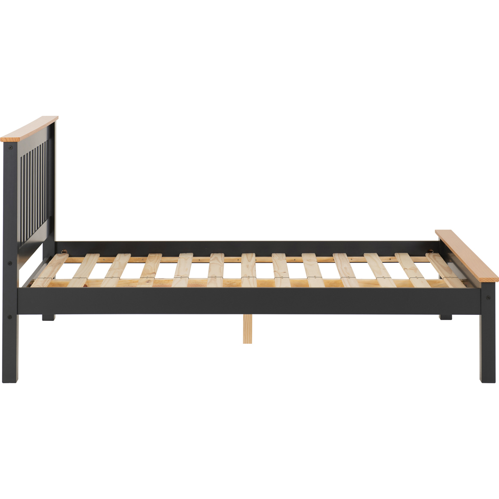 Seconique Monaco King Size Grey and Oak Effect Low End Bed Image 6