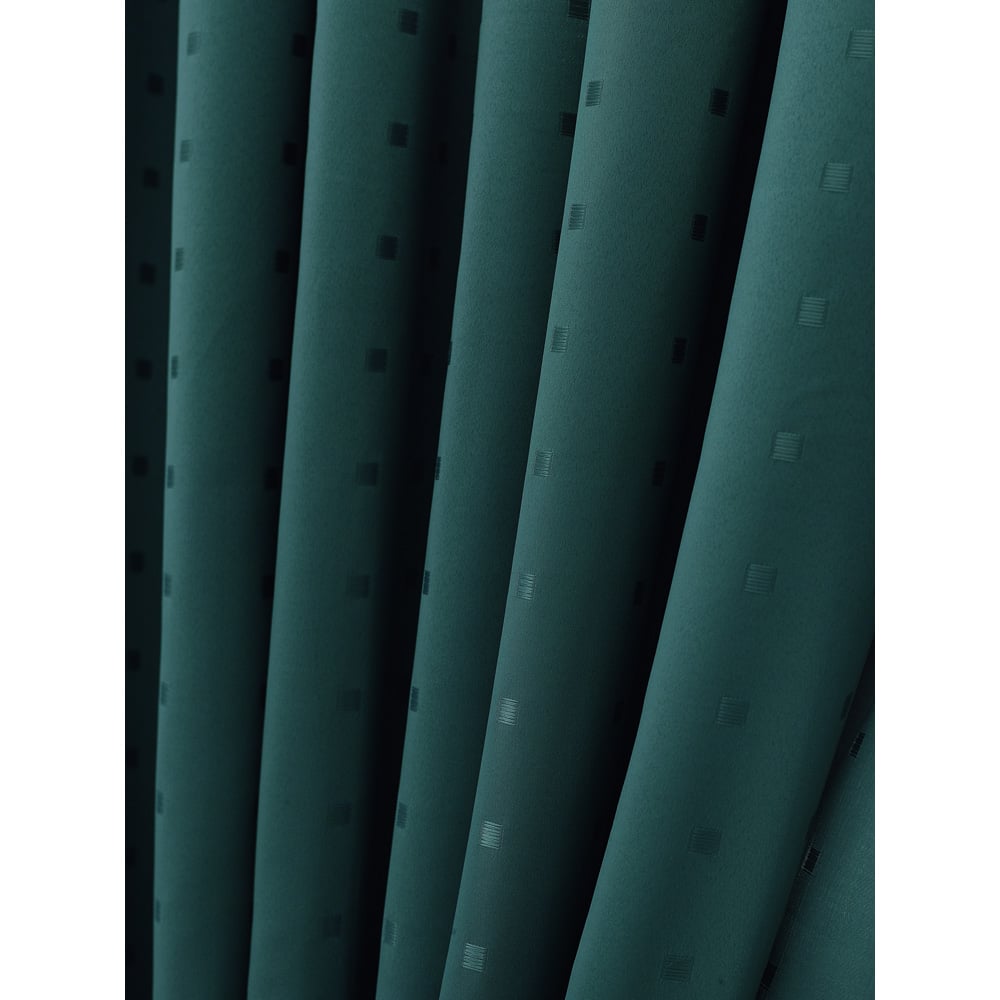 Alan Symonds Madison Teal Ring Top Curtain 229 x 274cm Image 7