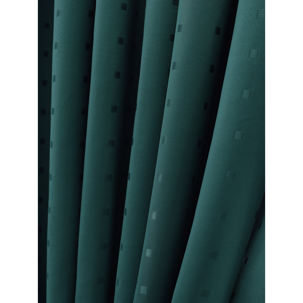 Alan Symonds Madison Teal Ring Top Curtain 229 x 229cm Image 7
