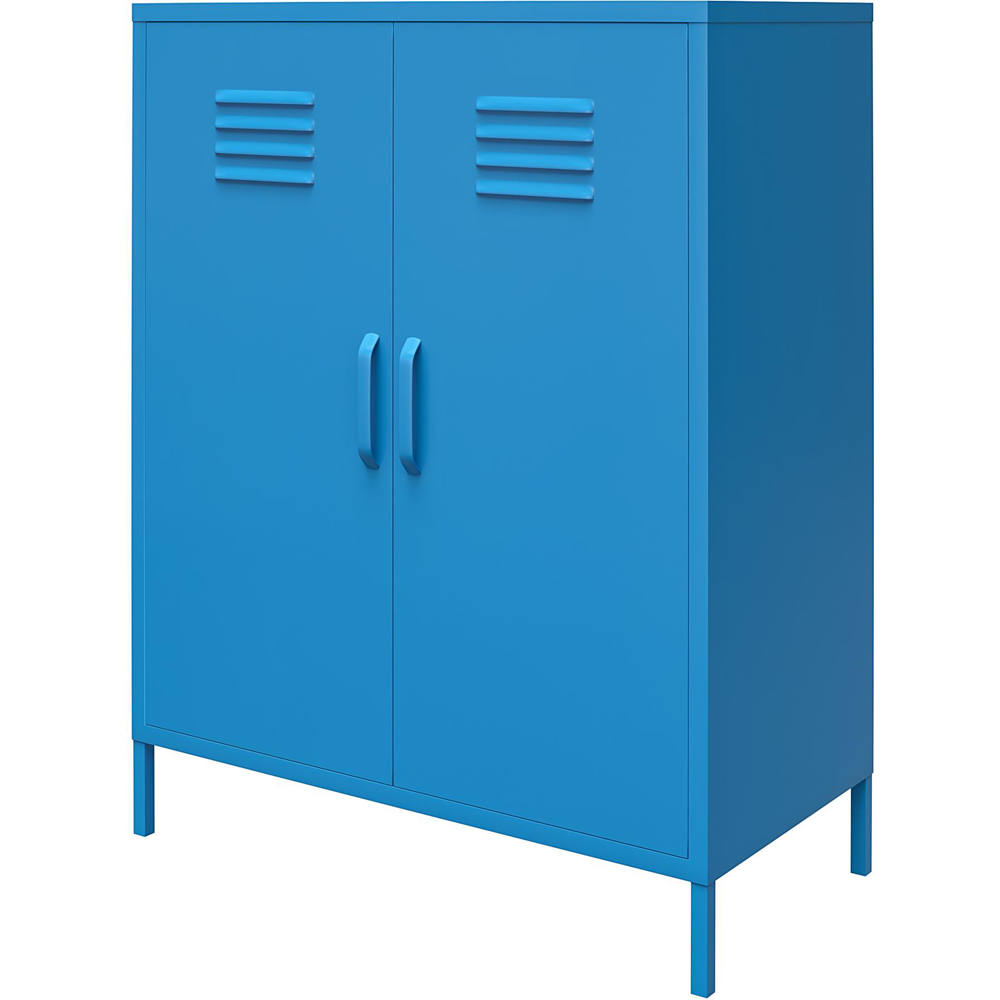 Novogratz Cache 2 Door Blue Metal Locker Storage Cabinet Image 6
