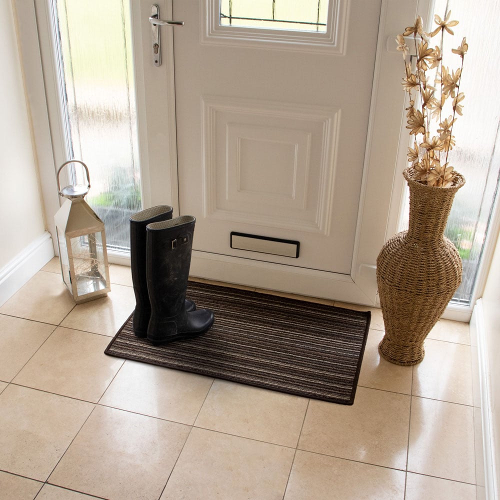 JVL Arona Brown Indoor Machine Washable Doormat 50 x 80cm Image 8