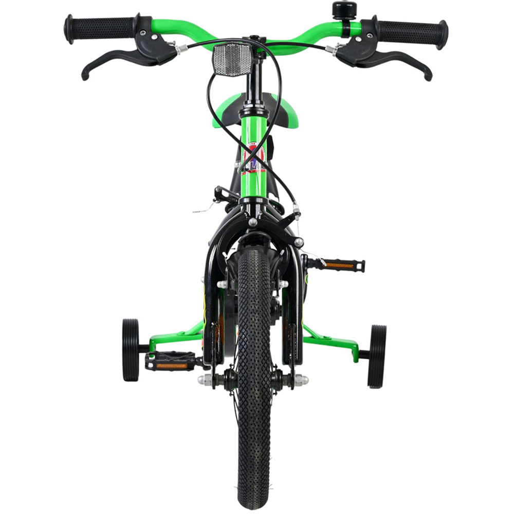 Volare Strike Kids 14 inch Green and Black Bike with Stabilisers Image 3