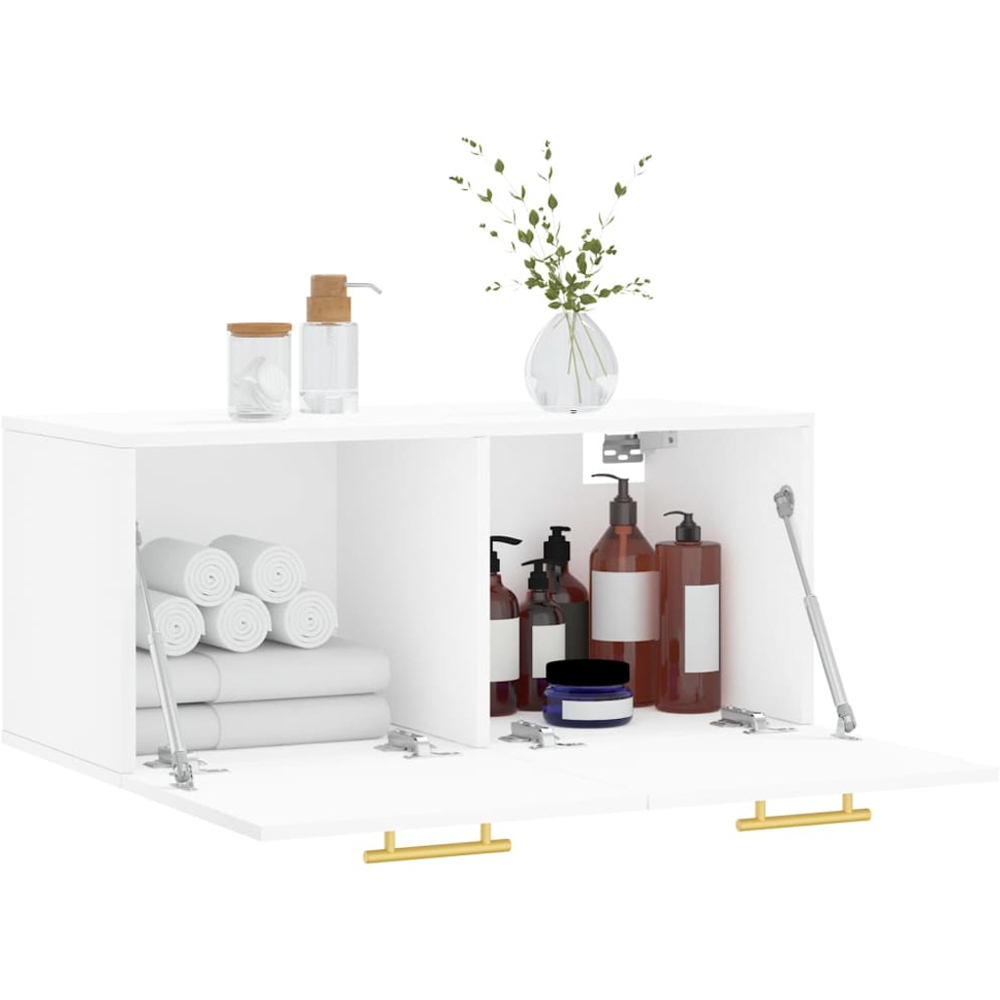 vidaXL 2 Door White Wall Cabinet Image 4