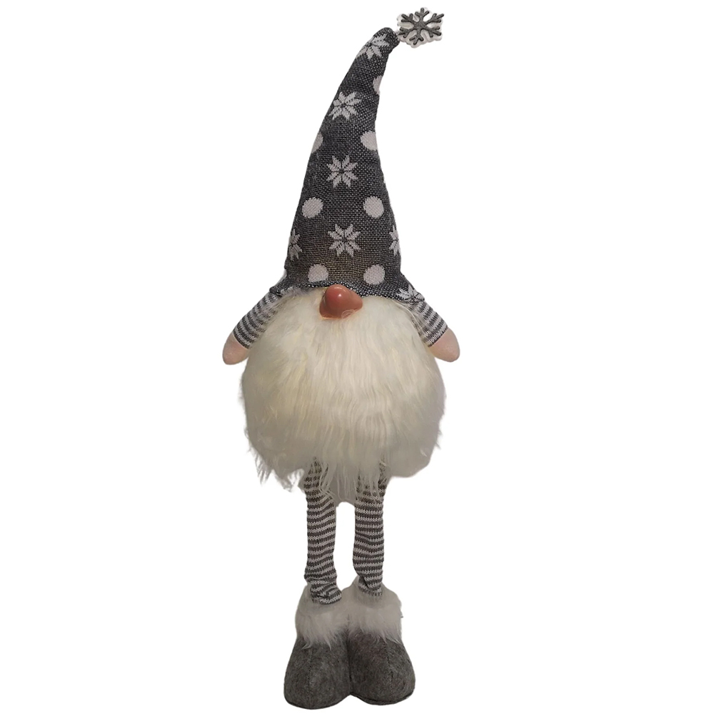 Samuel Alexander Grey Standing Gonk LED Christmas Decoration 66cm Image 1