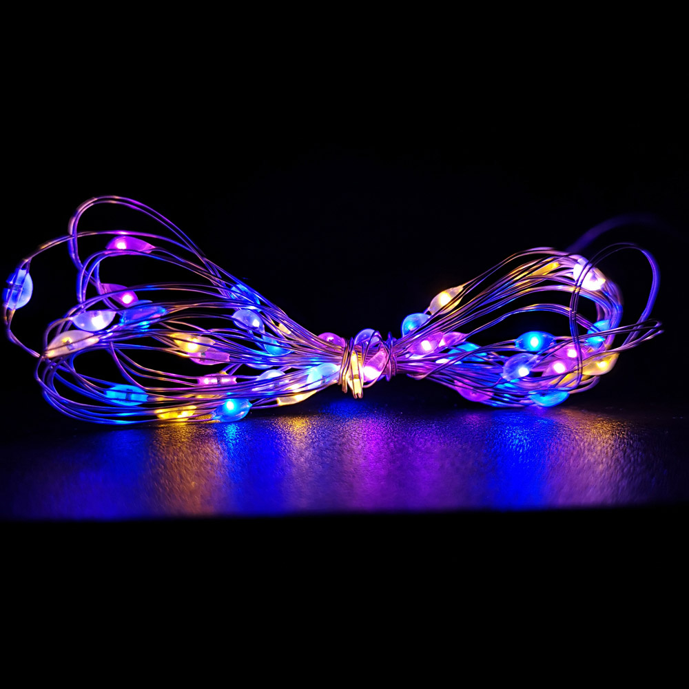 Samuel Alexander 200 Rainbow MicroBright LED Premier Battery Operated String Light 10m Image 1