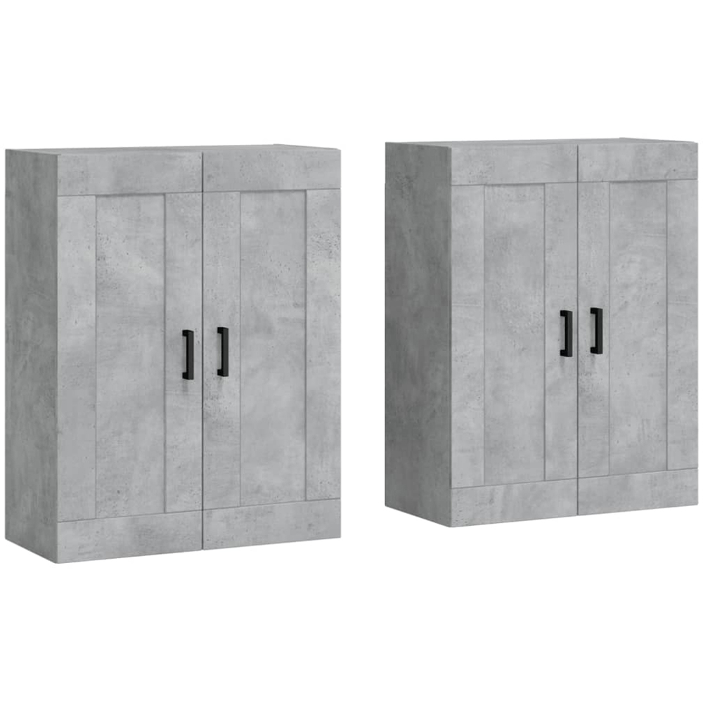 vidaXL 2 Door Concrete Grey Wall Mounted Cabinet Set of 2 Image 2