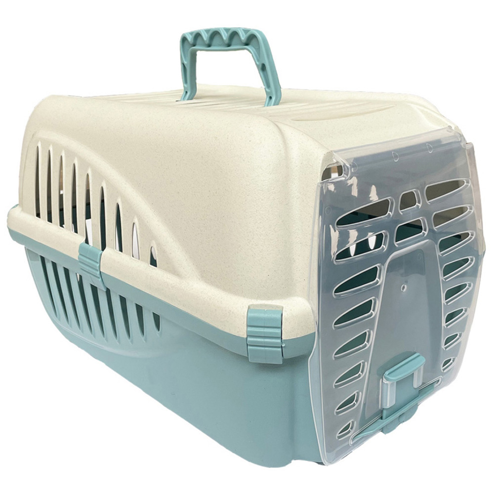 Happy Pet Panzer Light Blue Pet Carrier 50 x 33 x 31cm Image 1