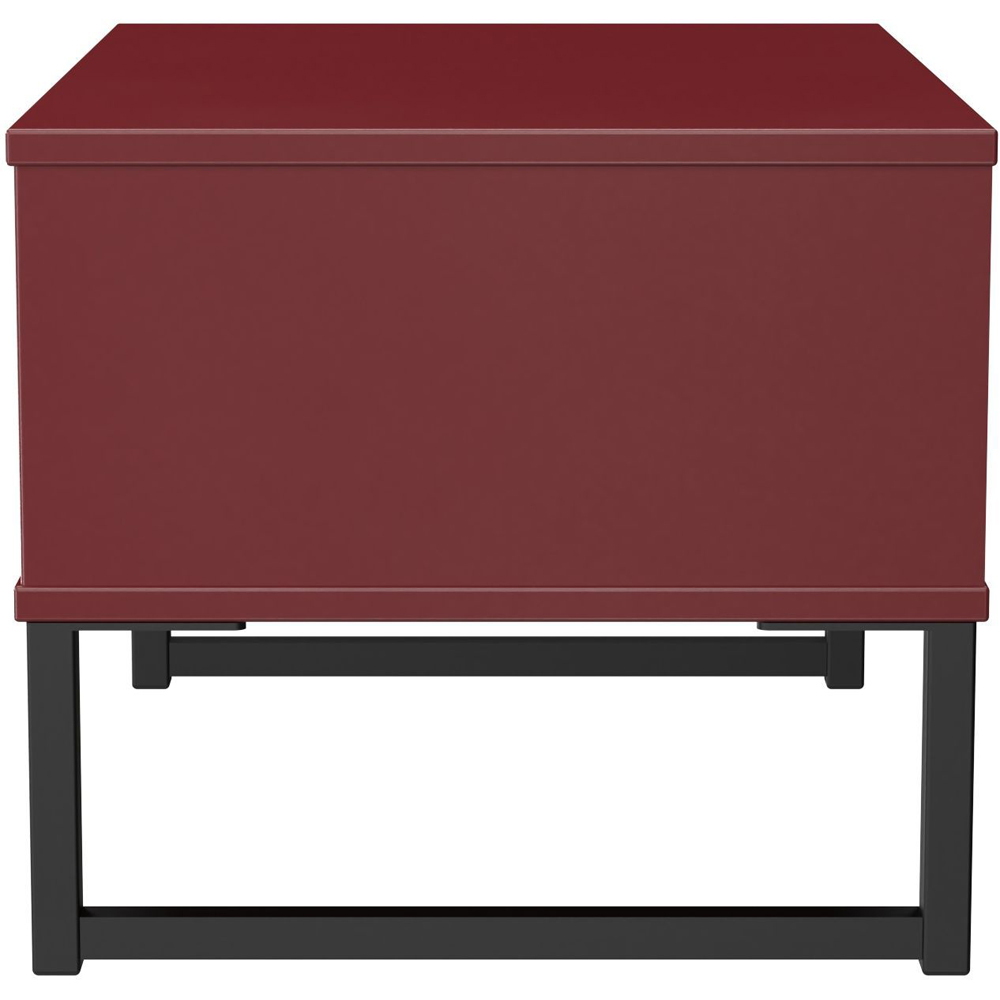 Crowndale Hong Kong Single Drawer Red Matt Wide Side Table Ready Assembled Image 6