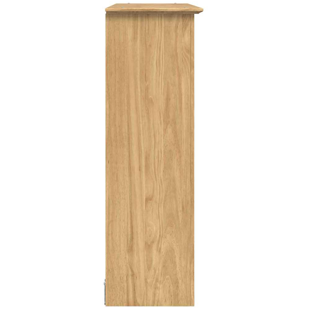vidaXL 3 Glass Door Honey Brown Wooden Cabinet Image 5