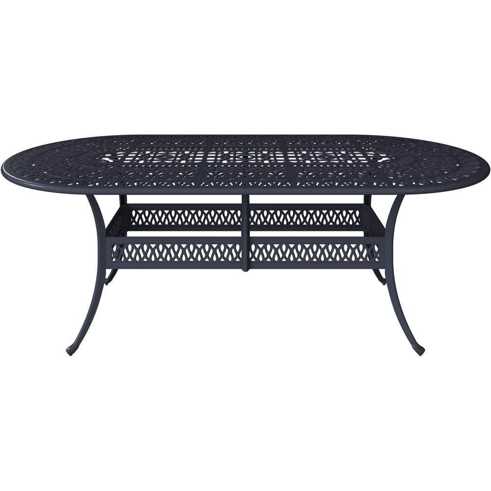 Charles Bentley Premium 6 Seater Round Dining Set Black Image 5
