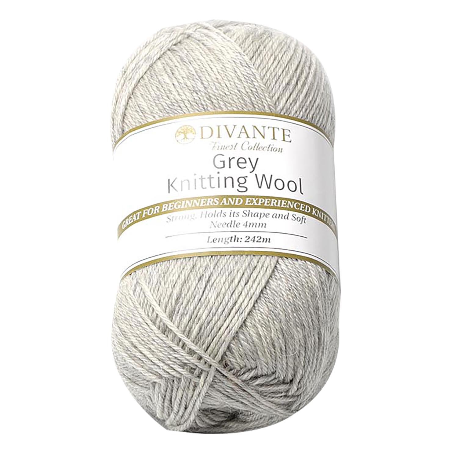 Divante Grey Knitting Wool 140g Image
