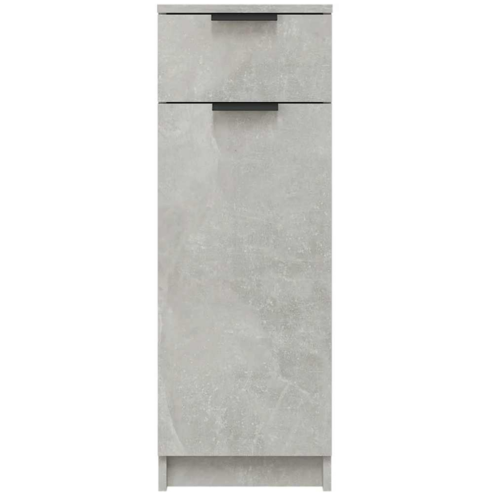 vidaXL Single Door Single Drawer Concrete Grey Narrow Bathroom Cabinet Image 6