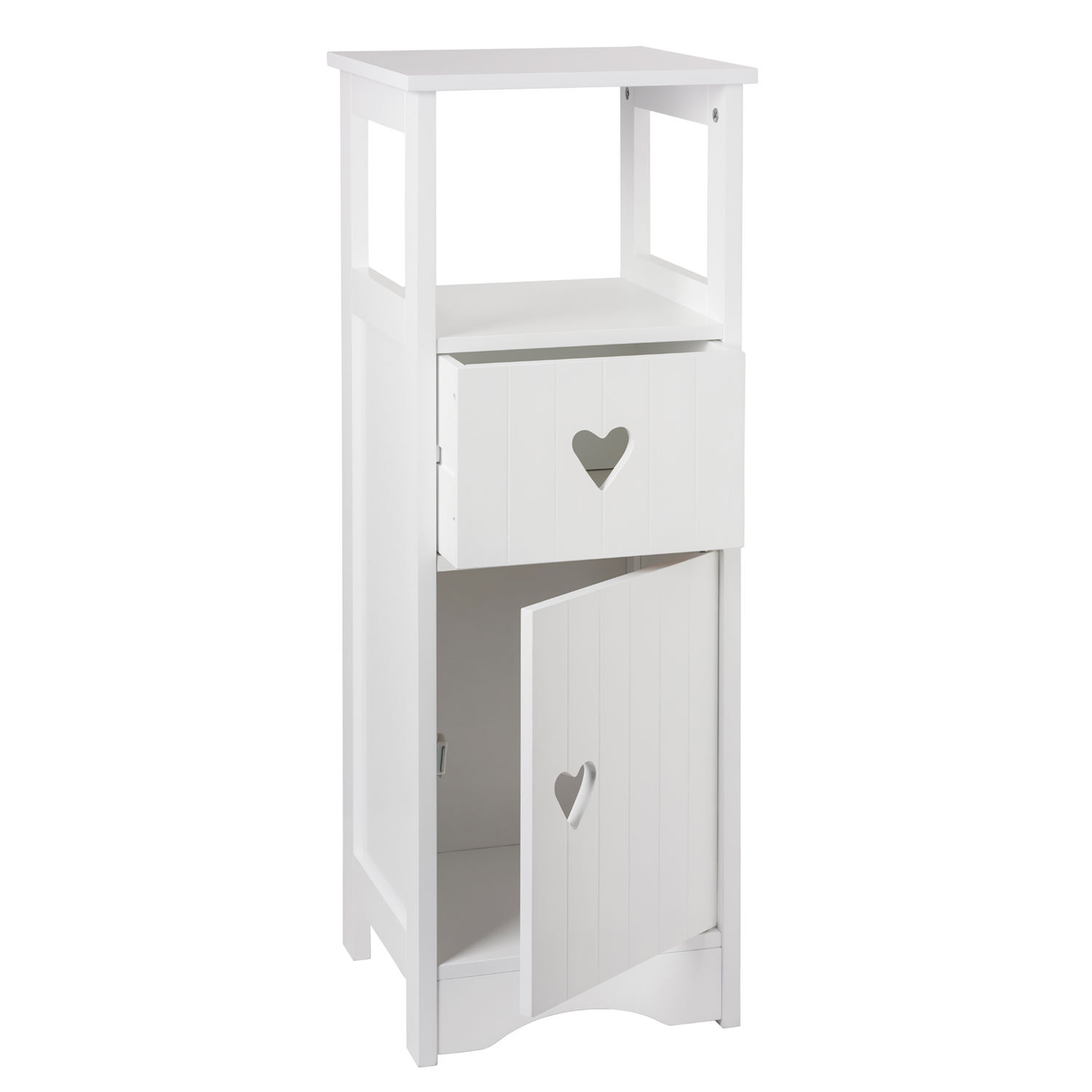 Oxford Single Door Single Drawer White Floor Cabinet Image 3