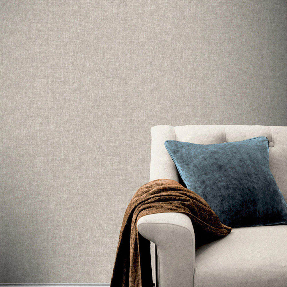 Arthouse Luxe Hessian Taupe Wallpaper Image 5