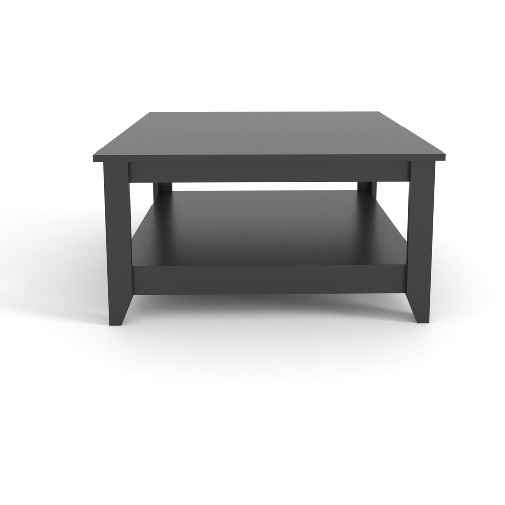 Decorotika Lea Single Shelf Black Coffee Table Image 3