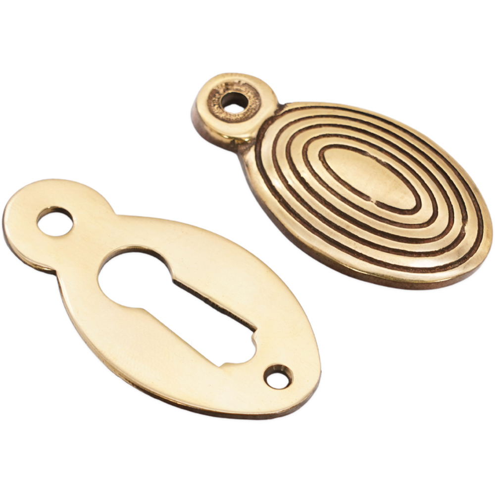Spira Brass Oval Beehive Aged Brass Escutcheon Image 3