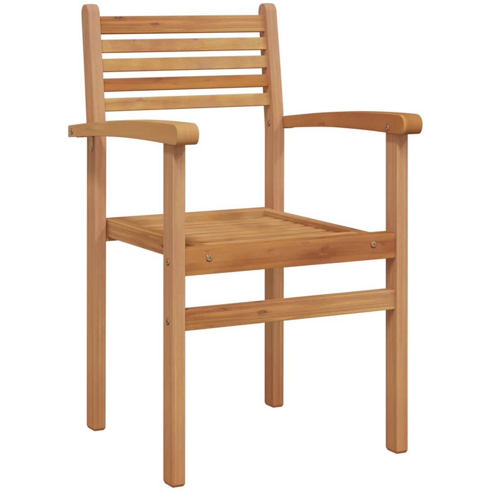 vidaXL 8 Seater Solid Teak Wood Rectangular Dining Set Brown Image 4