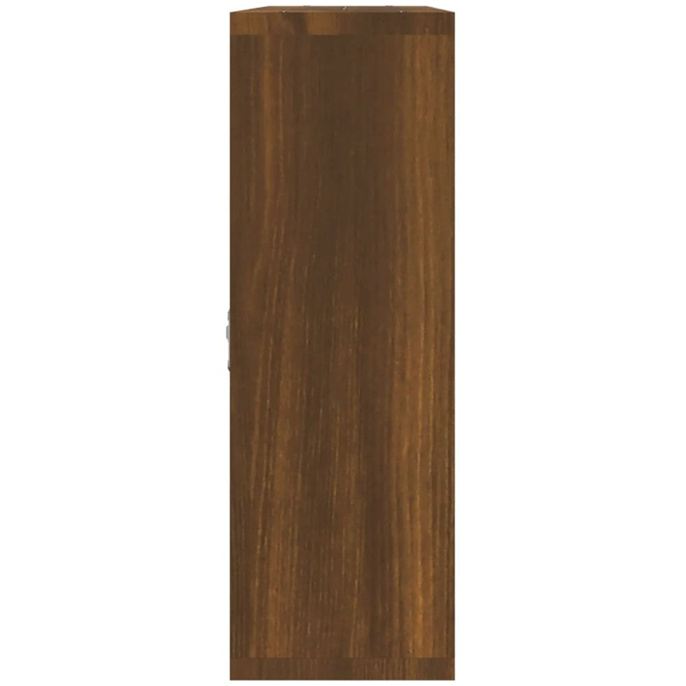 vidaXL 8 Shelf Brown Oak Wall Shelf  Image 4