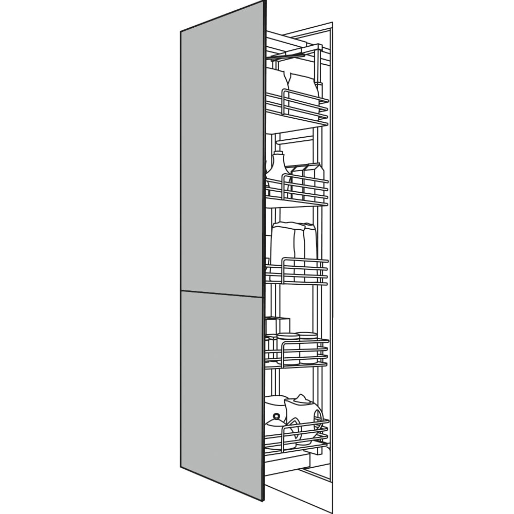 wilko Modern Slab Amber Oak Dynamic Larder 300mm Image 1