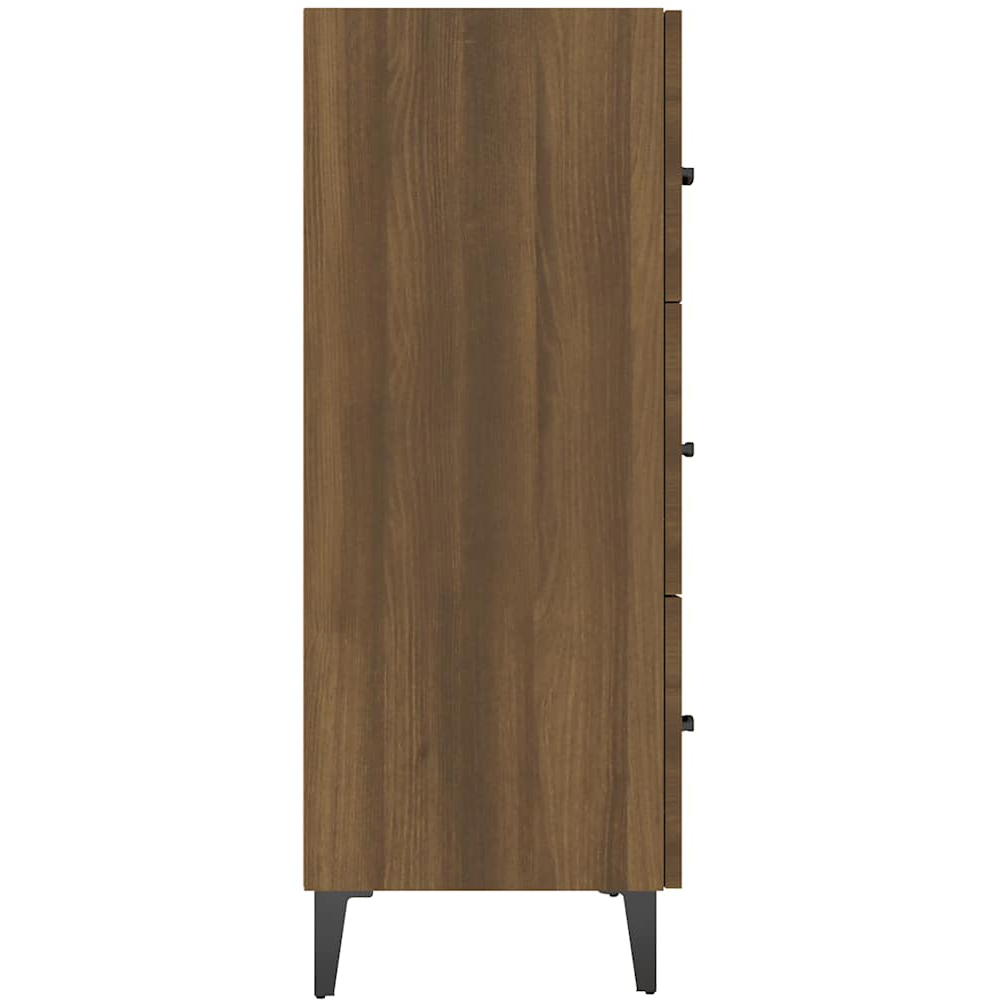 vidaXL 3 Drawer Brown Oak Sideboard Image 5