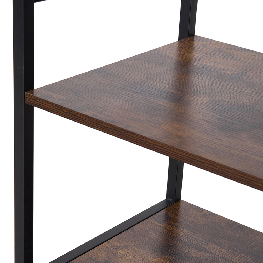 Living and Home 3-Tier Industrial Style Microwave Stand with Charging Station Image 3