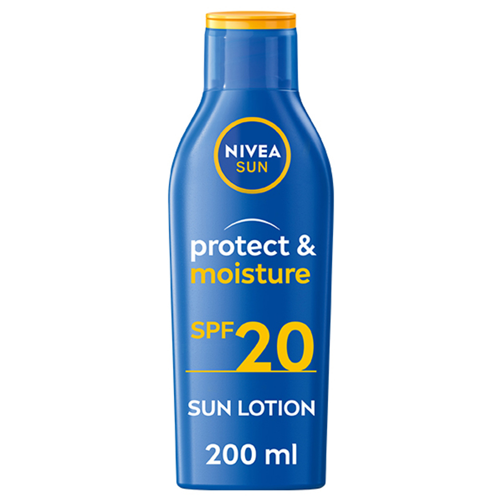 Nivea Sun Protect and Moisture Sun Cream Lotion SPF20 200ml Image 1