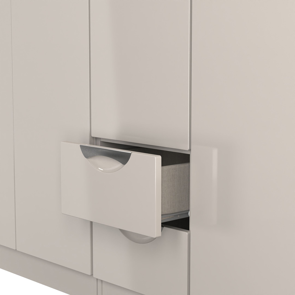 Crowndale Camden 5 Door 2 Drawer Kashmir Gloss Wardrobe Ready Assembled Image 8