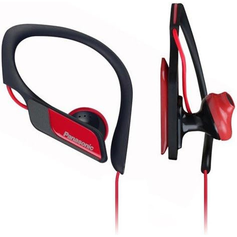 Panasonic RP-HS34E Red Adjustable In-Ear Sports Headphones Image 2