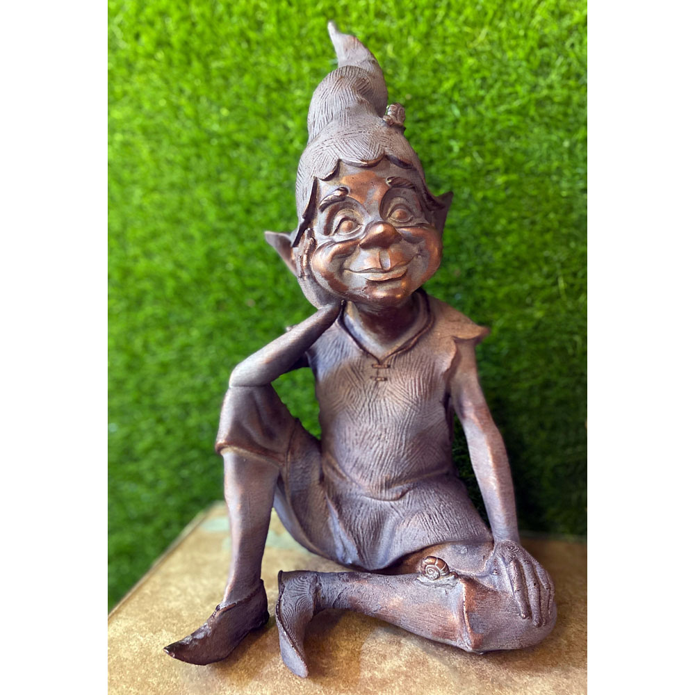 Inspirational Gifting Pixie Sitting Polystone Resin Garden Ornament Image 8