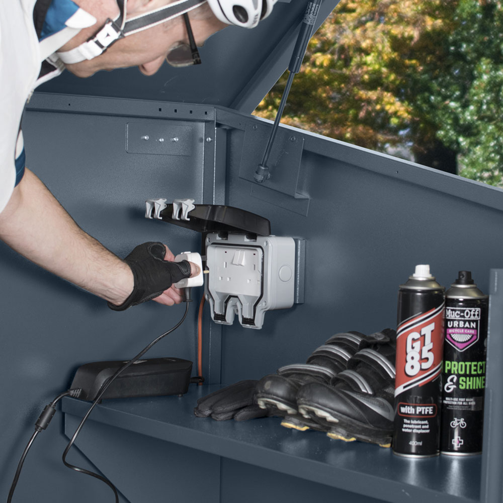 Asgard Access E Plus 8 x 4ft Double Door Green Bike Storage Shed Image 4