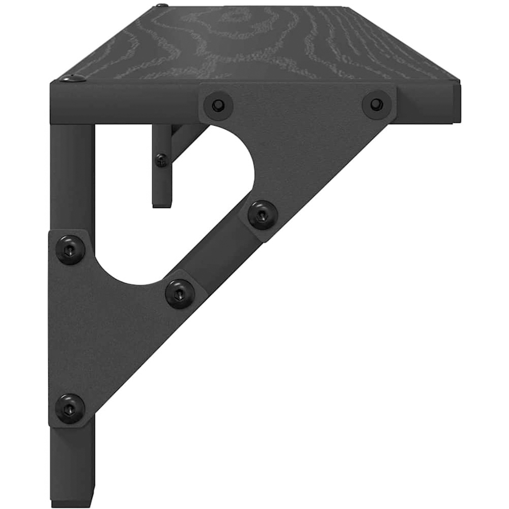 vidaXL 60 x 15cm Black Oak Wall Shelf Set of 2 Image 6