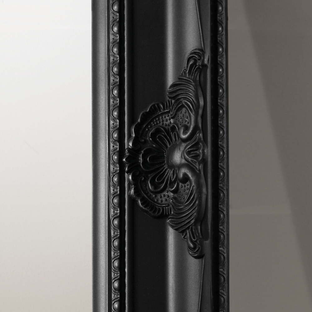 Sophia Black Ornate Lean To Mirror 172 x 92cm Image 3