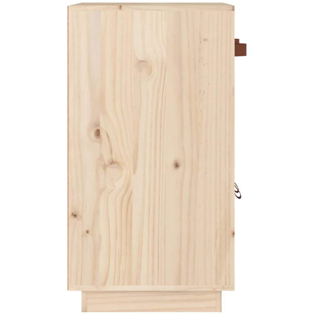 vidaXL 2 Door Single Drawer Natural Sideboard Image 5
