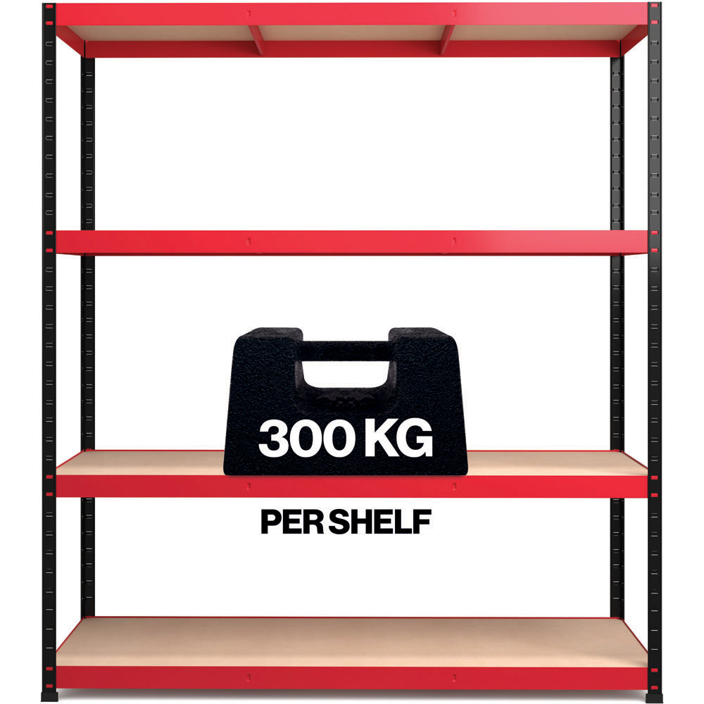 RB Boss Freestanding 4 Tier Boltless Shelf Unit 300kg/level Image 4