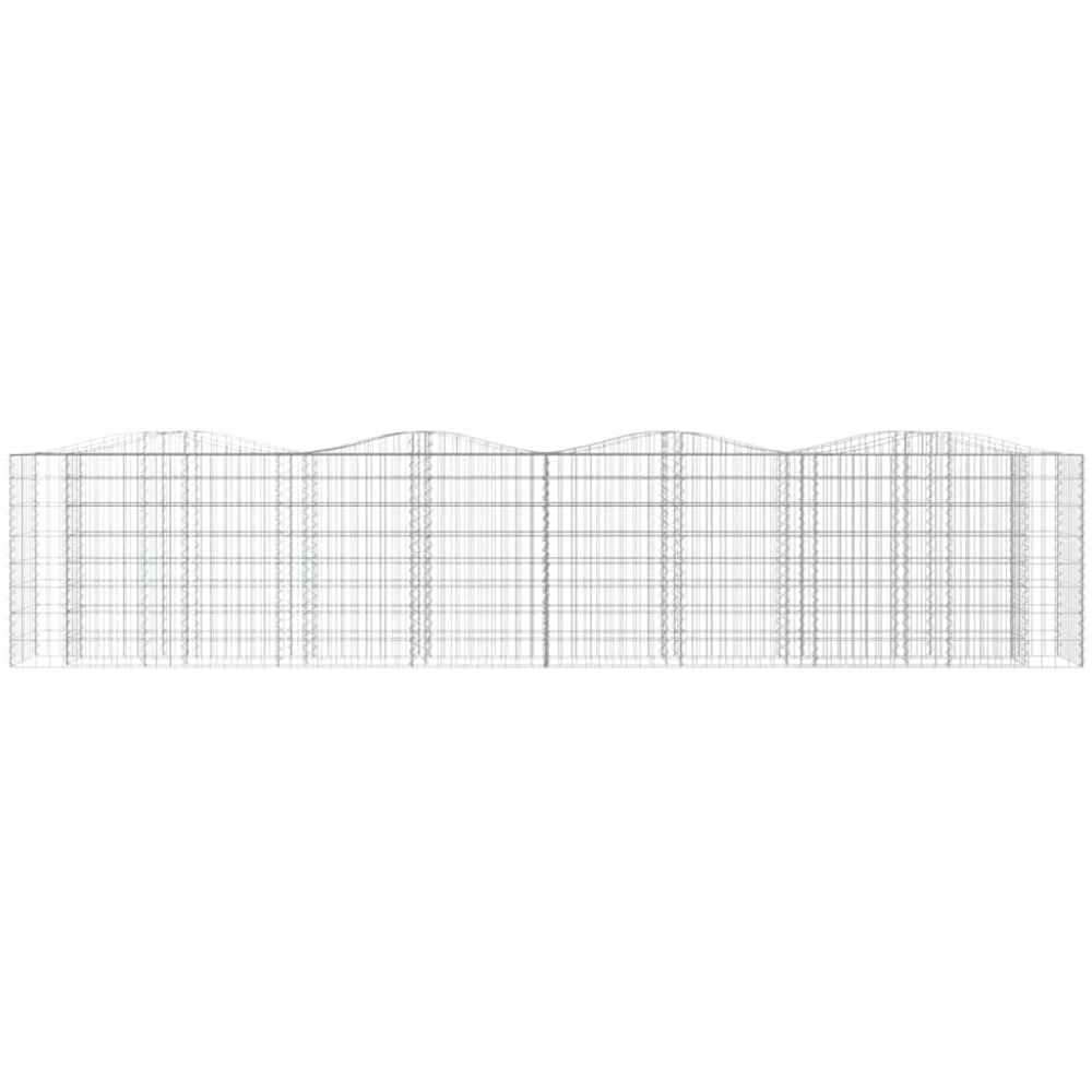 vidaXL Silver Galvanised Iron Arched Gabion Raised Bed 400 x 50 x 100cm Image 2