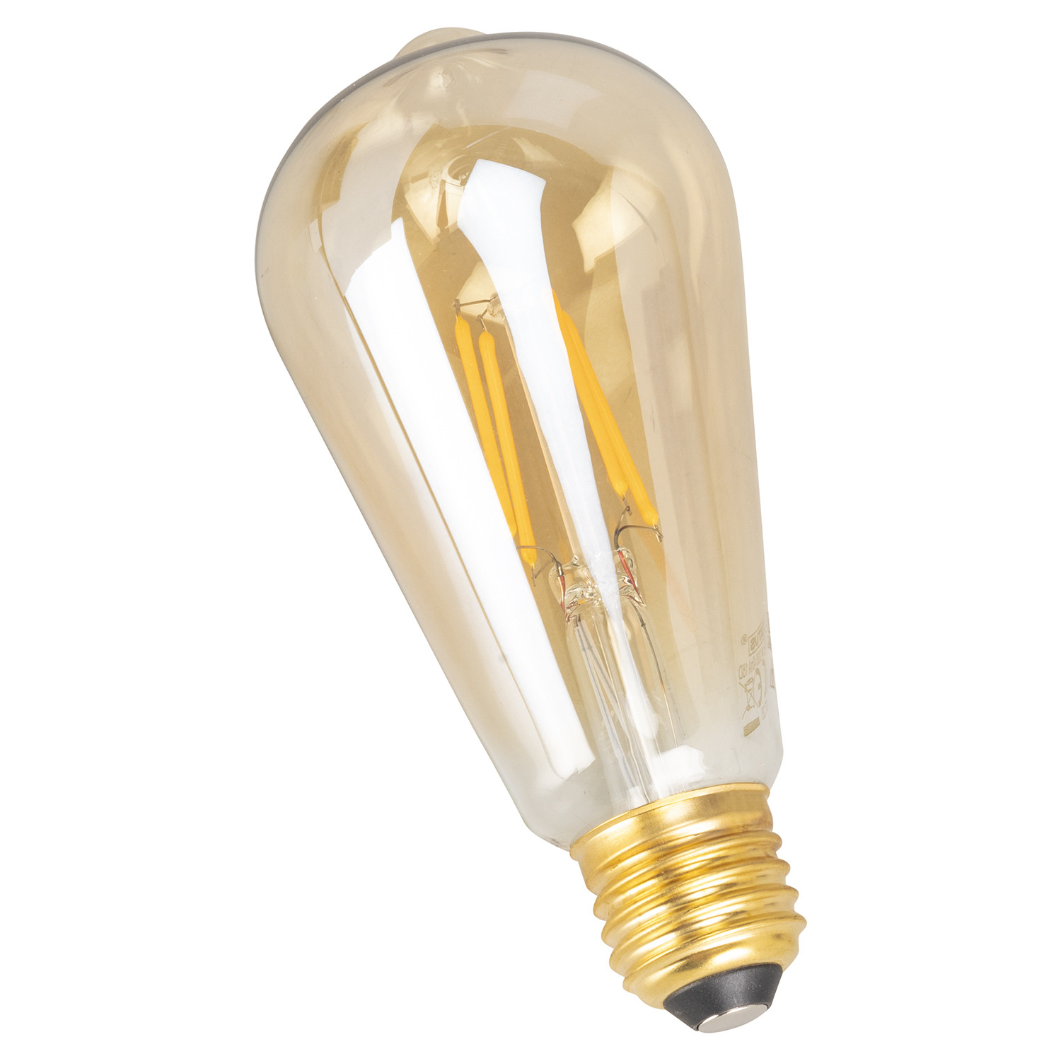 Crystalite Antique LED Golden Filament ES Bulb - White Image 2