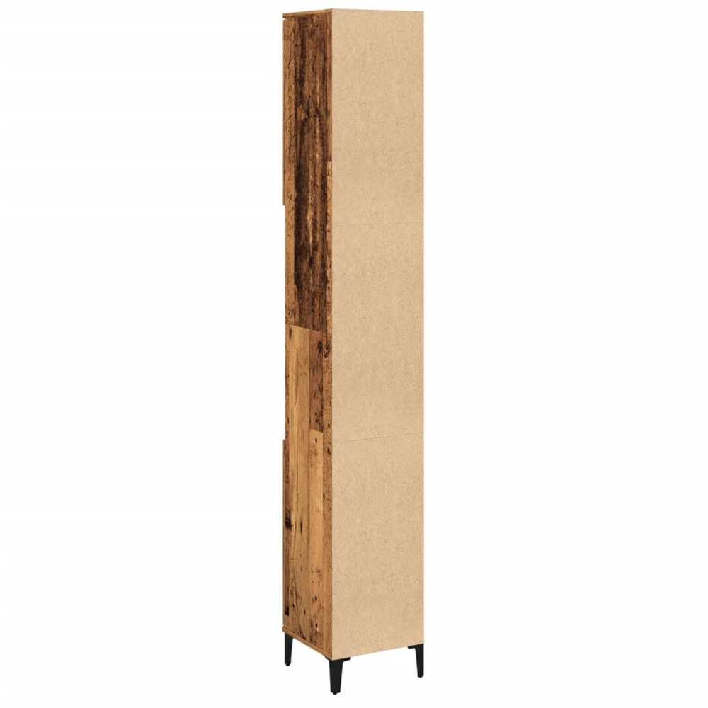 vidaXL 2 Door 2 Shelf Old Wood Bathroom Cabinet Image 4