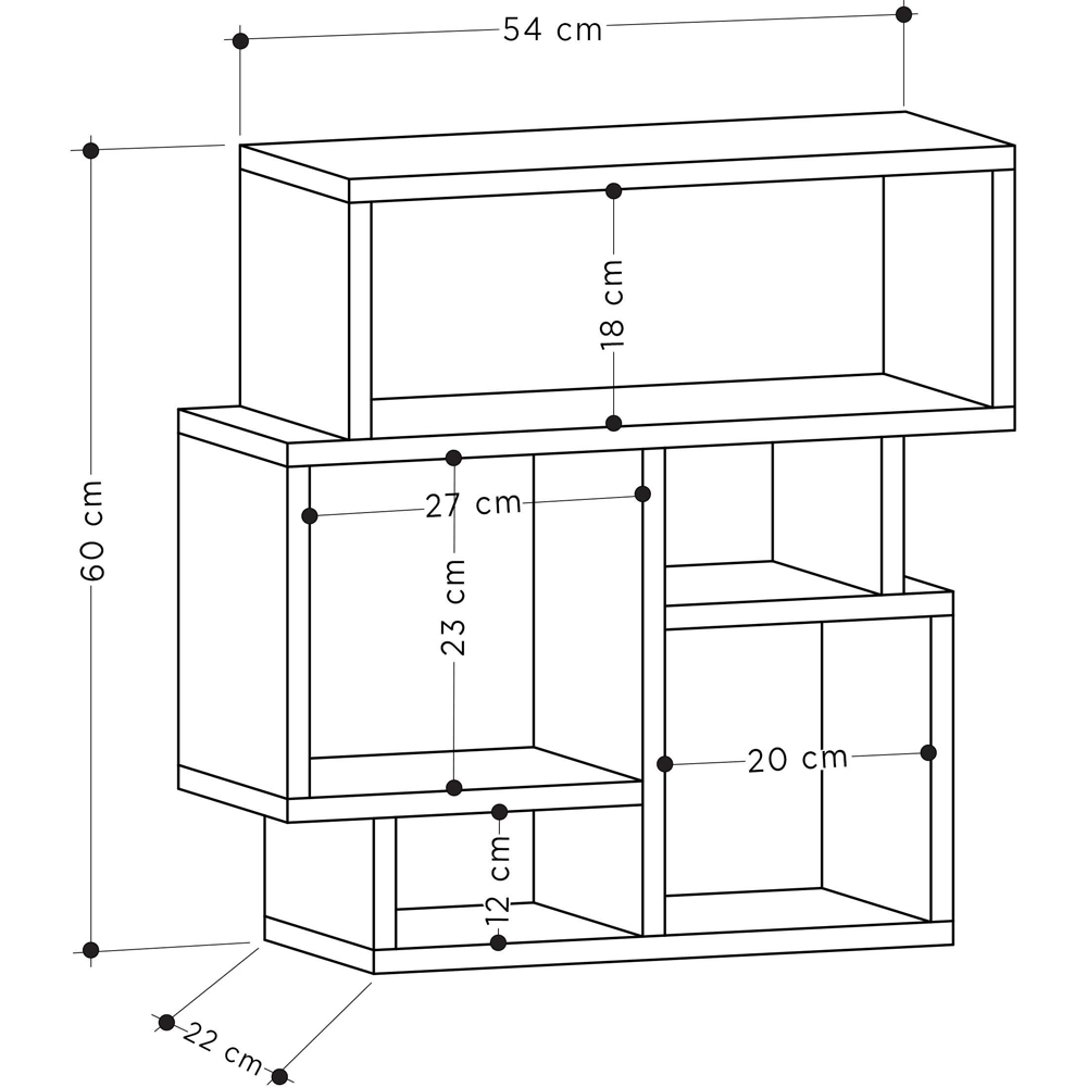 Decortie Karma 5 Shelf Mocha Grey Side Table Image 4