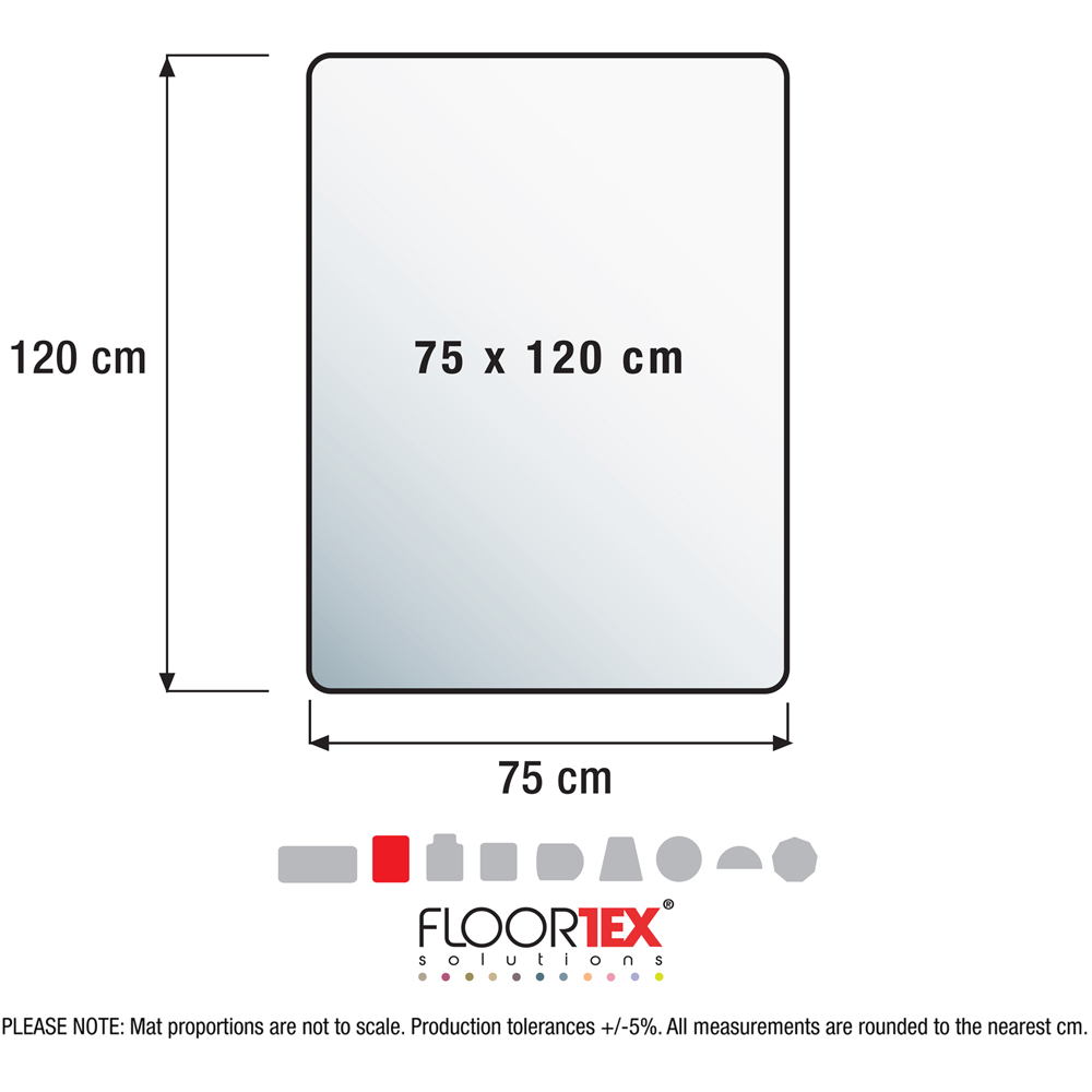 Floortex Enhanced Polymer Rectangular Chair Mat for Carpets up to 9mm 75 x 120cm Image 9
